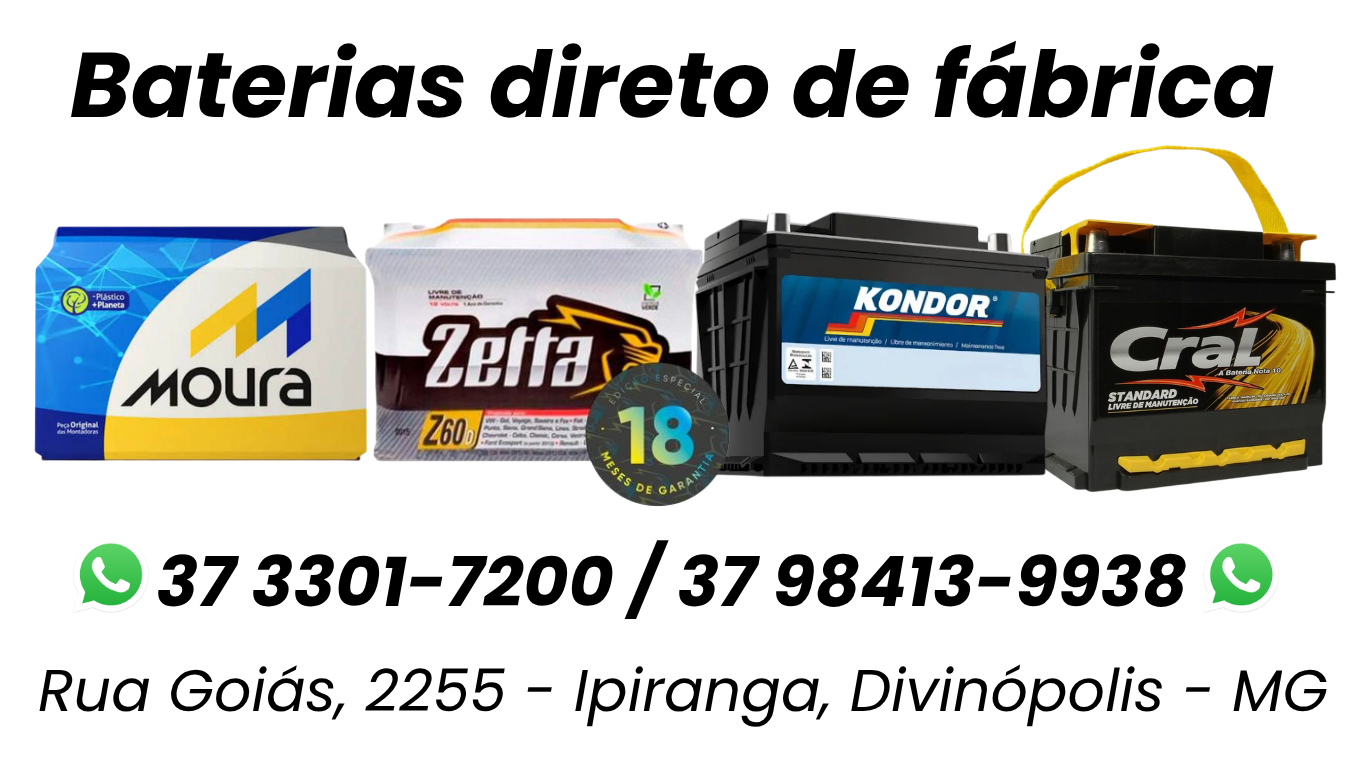 Baterias Divinópolis - Loja de baterias de carro em Divinópolis - Troca de Baterias em Divinópolis - Socorro Baterias em Divinópolis - Melhor loja de baterias de carro em Divinópolis - Baterias 24 horas em Divinópolis - Baterias - Bateria - Baterias Moura - Baterias Originais - Baterias automotivas - Baterias Nenem - Baterias Niterói - Divinópolis Baterias